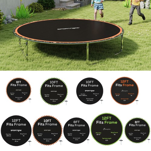Replacement trampoline mat for - trampoline,